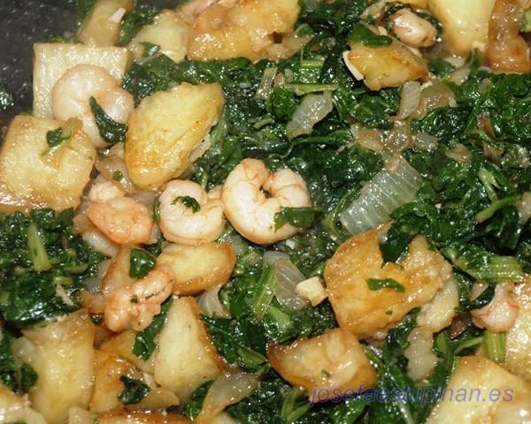 acelga_gambas Acelgas con gambas - Las Otras Recetas